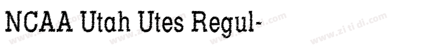 NCAA Utah Utes Regul字体转换